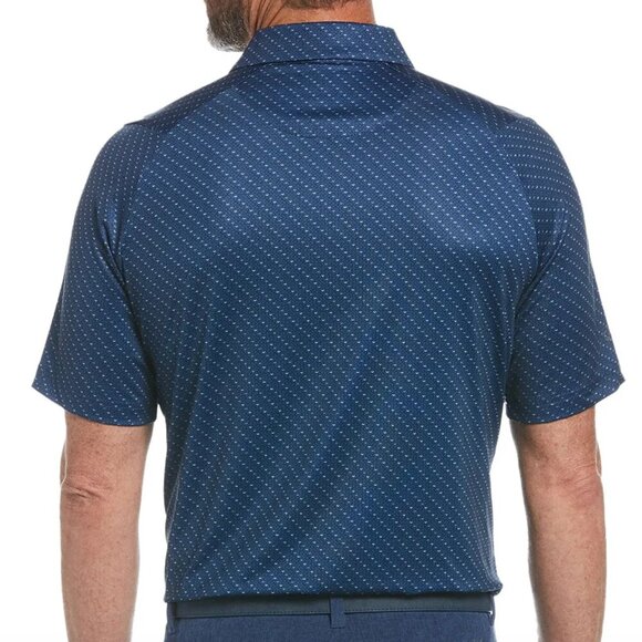 Callaway Men's Opti-Dri Swing Tech Allover Chevron Print Polo in Peacoat Blue, M - Picture 2 of 10